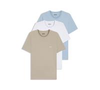 BOSS Lot de trois t-shirts en coton avec logo brodé - Style TShirtRN 3P Classic, 50532468 Bleu / Beige XL
