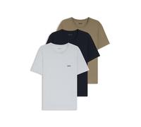 BOSS Lot de trois t-shirts en coton - Style TShirtRN 3P Classic, 50532470 Gris / Bleu / Beige L