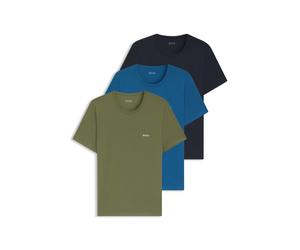 BOSS Lot de trois t-shirts en coton - Style TShirtRN 3P Classic, 50532470 Vert / Bleu S