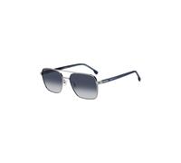 BOSS Lunettes de soleil à double pont en acier inoxydable avec branches en acétate bleu - Style BOSS 1846/G/S6LB5808, 58609826 Bleu pcs.