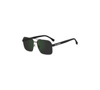 BOSS Lunettes de soleil à double pont en acier noir mat et acétate - Style BOSS 1985/S00359I8, 58788015 Noir pcs.
