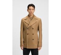 BOSS Manteau court croisé Slim en laine mélangée - Style H-Hyde-Pcoat-234, 50536826 Beige 54