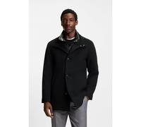 BOSS Manteau court Relaxed en laine et cachemire - Style H-Coxtan-234, 50549193 Noir 56