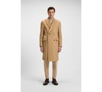 BOSS Manteau croisé en laine vierge et cachemire - Style H-Hyde-DB-Peak-254, 50560269 Beige 50