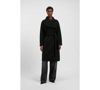 BOSS Manteau en maille bouclette avec ceinture et col mao - Style C_Cayla, 50549084 Noir 34