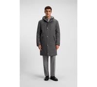 BOSS Manteau matelassé en flanelle performante avec col à capuche - Style P-Jared-HD-Pad-254F, 50550790 Gris 56