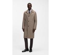 BOSS Manteau Relaxed déperlant en laine vierge à motif pied-de-poule - Style C-Clark-264, 50571867 Marron à motif 46