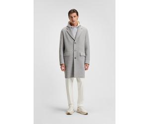 BOSS Manteau Relaxed en laine mélangée - Style C-Cale-Flaps-254, 50551603 Gris chiné 46
