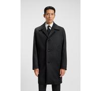 BOSS Manteau Relaxed en laine vierge et cachemire à carreaux - Style H-Clark-254, 50551618 Noir 58