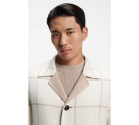 BOSS Manteau Relaxed Fit réversible en laine vierge et cachemire - Style L-Cary-DF-RVS-254, 50570726 Blanc à motif 52