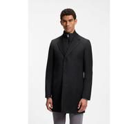 BOSS Manteau Slim déperlant en laine mélangée - Style H-Hyde-BIB-264, 50571865 Noir 56