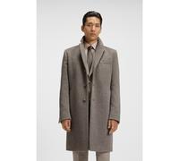 BOSS Manteau Slim en alpaga mélangé - Style H-Hyde-244, 50555440 Beige 58