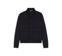 BOSS Manteau style blouson en laine et cachemire avec finitions en maille - Style H-Charly-SU-254, 50551091 Bleu foncé 52