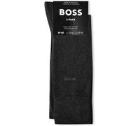 BOSS Lot de deux paires de chaussettes mi-mollet en coton mélangé - Style 2P RS Uni CC, 50516616 Gris sombre 39-42