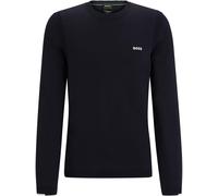 BOSS Pull Regular en coton mélangé avec logo imprimé - Style Ever-X_CN, 50498539 Bleu foncé XL