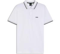 Boss Men's Hbg Paddy Polo Shirt With Contrast Tipping Blanc 100 M Male