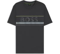 Boss Logo Striped T-Shirt Gris foncé XL Male