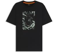 BOSS T-Shirt 'Animali' menthe / vert pastel / noir / blanc cassé, Taille XXL