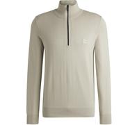 BOSS Hommes Kanobix S Pull en Coton et Cachemire avec Encolure zippée