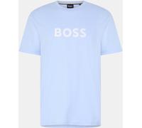 Boss Logo Print T-Shirt LtBlue 451 2X Grand. Male