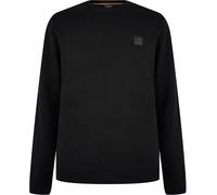 BOSS Pull à col rond en coton et cachemire à logo - Style Kanovano, 50471343 Noir S