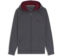 BOSS Sweat à capuche zippé en coton stretch avec passepoil contrastant - Style Mix&Match Jacket H, 50515313 Gris sombre S
