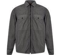 Boss Men's Orange Zip Long Sleeve Overshirt Open Grey 076 L Male