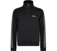 Boss Men's Quarter Zip Fleece Tracksuit Jacket Noir/Or 001 L Male