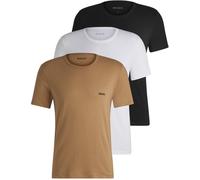 BOSS Hommes Tshirt RN 3P Classic Lot de Trois t-Shirts en Coton à Logo brodé