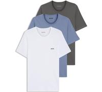 Boss Men's Regcrew Premium Cotton T-Shirt Wht/Gry/Blu 974 S Male