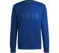 Boss Men's Salbo Stretch Cotton Logo Sweatshirt, Signature Branding Open Blue 494 XL Male