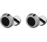 Boss Men's Simony Polished Silver-Tone Cufflinks Marine Taille unique Male