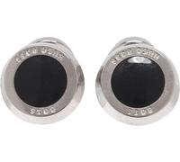 Boss Men's Simony Polished Silver-Tone Cufflinks Noir Taille unique Male