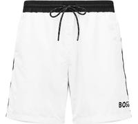 Boss Men's Starfish Breathable Mesh Swim Shorts Blanc/Noir 100 Petit Male