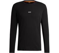 BOSS Hommes TChark T-Shirt Regular Fit en Coton Stretch avec Logo Contrastant