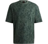 Boss Men's Tecamoover Oversized T-Shirt Ouvert Vert 341 M Male