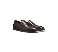BOSS Mocassins en cuir à monogramme Double B - Style Derrek_Loaf_buvppf, 50566814 Marron foncé 45