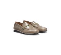 BOSS Mocassins en cuir avec chaîne décorative et détail logo - Style Jadey_Mocc_LSCH, 50568568 Marron 40