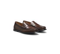 BOSS Mocassins en cuir avec finition Penny - Style Tevan_Mocc_bope, 50568747 Marron foncé 41