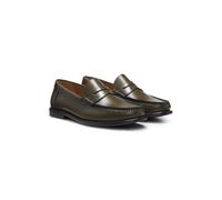 BOSS Mocassins en cuir avec finition Penny - Style Tevan_Mocc_bope, 50568747 Vert sombre 44