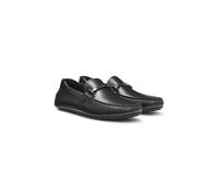 BOSS Mocassins en cuir avec garniture logotée - Style Noel_Mocc_ltfhw, 50548100 Noir 41