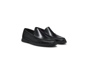 BOSS Mocassins en cuir avec logo en relief - Style Sienne_Mocc_bu, 50557667 Noir 46