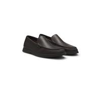 BOSS Mocassins en cuir foulonné avec logo - Style Sienne_Mocc_tbsf, 50536173 Marron foncé 43