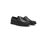BOSS Mocassins en cuir foulonné avec logo - Style Sienne_Mocc_tbsf, 50536173 Noir 45