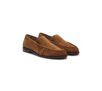 BOSS Mocassins en cuir suédé à détail froncé - Style Lycia_Mocc_SD, 50557678 Marron 40
