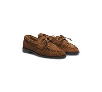 BOSS Mocassins en cuir suédé avec bout à plateau cousu main - Style Lycia_Boat_SDBB, 50568643 Marron 41