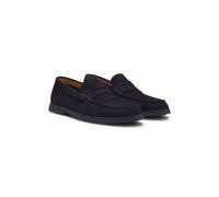 BOSS Hommes Sienne Loaf Mocassins en Cuir suédé avec Finition Penny Logo