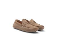 BOSS Hommes Noel Mocc Mocassins confectionnés au Portugal en Cuir suédé avec Finition Penny