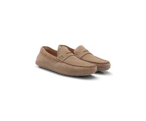 BOSS Mocassins en cuir suédé avec finition Penny - Style Noel_Mocc_sdpeb, 50541750 Beige 45