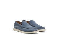 BOSS Mocassins en cuir suédé avec logo embossé - Style Sienne_Loaf_sd_N, 50543083 bleu clair 46